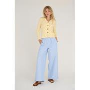 A-VIEW Rib Cardigan Kvinde Pale Yellow Langærmede Bluser Str XS - hos ...