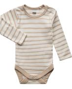 Magasin Mouse 3G Str 92 Beige Stripe Langærmede Bodies Bomuld