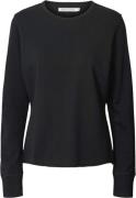 Rabens Saloner Light Stretch Crew Neck top Hila Kvinde Jet Black Langæ...