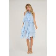 A-VIEW Demi Dress Kvinde Light Blue Midi Kjoler Str 40 - hos Magasin