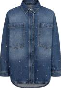 Mos Mosh Mmemme Marine Shirt Kvinde Mid Blue Denimskjorter Str S - hos...