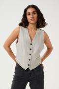 Kaffe Kakaysa Waistcoat Kvinde Grey Pinstripe Veste Str 34 - hos Magas...