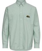 Lacoste Shirt Mand Liamone/white Langærmede Skjorter Relaxed Fit Str L...