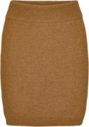 HUNKØN Adriana Knit Skirt Kvinde Camel Korte Nederdele Str L - hos Mag...