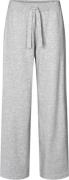 Rabens Saloner Knit Lounge Wide Pants Filine Kvinde Grey Melange Bukse...