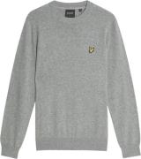 Lyle & Scott Cotton Merino Crew Neck Jumper Kvinde T28 Mid Grey Marl S...