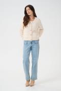 Cream Crpoppi Knit Cardigan Kvinde Eggnog Cardigans Str L - hos Magasi...