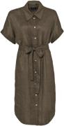 Sand Linen Dress Peppa SS Kvinde Brun Midi Kjoler Str L - hos Magasin