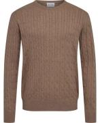 Sand Cotoncash Cable Iq Mand Sand Sweaters Str L - hos Magasin