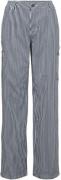 Sofie Schnoor Trousers Kvinde Dark Blue Striped Cargo Bukser Str L - h...