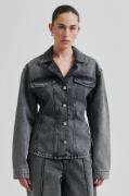 Second Female Columdore Denim Jacket Kvinde Denim Grey Denimjakker Str...