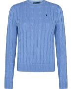 Polo Ralph Lauren Cableknit Cotton Crewneck Sweater Kvinde New Litchfi...