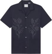 Les Deux Kingsley AOE SS Shirt Mand Dark Navy Kortærmede Skjorter Str ...