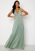 Goddiva Multi Tie Maxi Dress Dark Sage M (UK12)