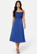 Bubbleroom Occasion Marion Waterfall Midi dress Blue 34