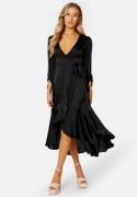 Bubbleroom Occasion Gilda Wrap Dress Black 2XL