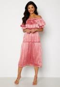 Bubbleroom Occasion Freeda off Shoulder Dress  Pink 3XL