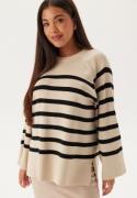 Object Collectors Item Ester LS Knit Top Sandshell Stripes:Bl XL