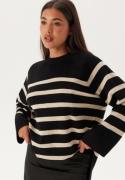 Object Collectors Item Ester LS Knit Top Black Stripes:Sandsh S