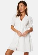 Bubbleroom Occasion Structured Button Front Dress White L