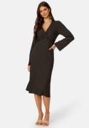 BUBBLEROOM Daira Rib Dress Dark brown S