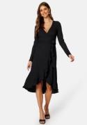 Happy Holly Lianna Structure Frill Dress Black 44/46