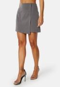 Pieces Jeremy HW Short Skirt Grey Melange L