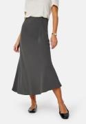 Pieces Pcfranan HW Midi Skirt Dark grey XL