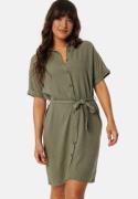 Pieces Pcvinsty Linen Shirt Dress Deep Lichen Green L