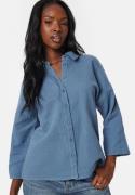 VILA Vilania button 3/4 shirt Cornflower blue 36