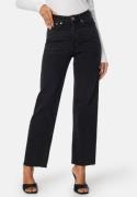 Happy Holly High Straight Ankle Jeans Black denim 36