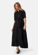 Happy Holly Viscose Belted Shirt Dress Black 48/50