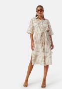 GANT Palm Print Linen Shirt Dress Beige 42