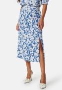 VERO MODA Vmfrej high waist 7/8 pencil skirt Blue/White/Floral M