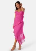 ONLY Onlasta life strap frill ankel dress Fuchsia Purple L