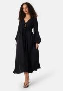 BUBBLEROOM V-neck Strap L/S Dress Black M