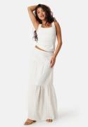 BUBBLEROOM Broderie Anglaise Maxi Skirt White M