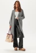 Pieces Pcmaggy Ls Long Knit Cardigan Medium Grey Melange M