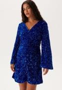 VILA Vibarina Glitter Dress Navy Blazer Detail:SEQUINS M