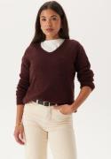 ONLY Onlcamilla V-neck L/S PULLOVER Port Royale Detail:melange M