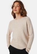 SELECTED FEMME Slflulu LS Knit O-Neck Birch Detail:MELANGE L