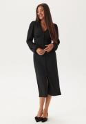 BUBBLEROOM Structure Button Midi Dress Black L