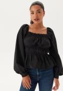 BUBBLEROOM Smock Blouse Black L