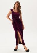 FOREVER NEW Lara Cap Sleeve Velvet Gown Berry 40