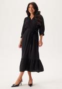 BUBBLEROOM Puff Sleeve Structured Dress  Black XL