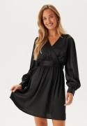 BUBBLEROOM Wrap L/S Dress Black S