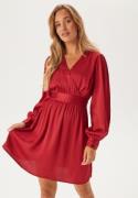 BUBBLEROOM Wrap L/S Dress Red L