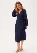 BUBBLEROOM Structure Wrap Dress Navy XL