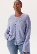 Happy Holly Trumpet Sleeve Lace Cardigan Light blue 48/50