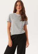 Pieces Pcria Ss Tee Stripes Noos Ultimate Grey Stripes:bright W S